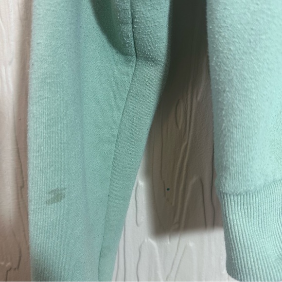 Forever 21 Cropped Green Zip Up Hoodie Size Small - Picture 6 of 8